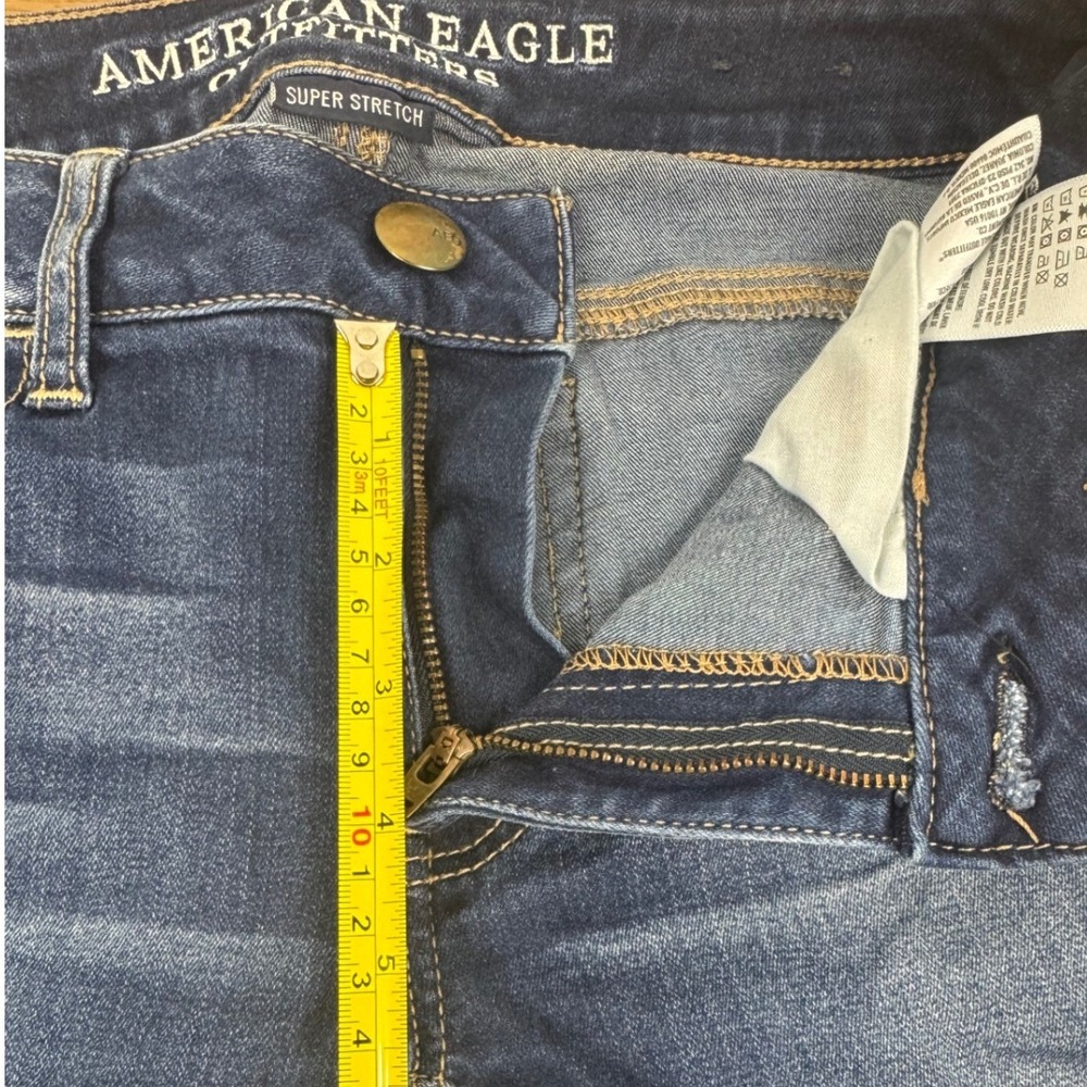 American Eagle Super Stretch Jeans Womens 0 Dark Wash Skinny Denim - Picture 12 of 16